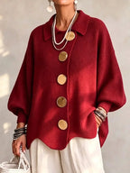 Karina - Oversized Collared Button Cardigan