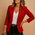 Fitted Blazer with One Button for Women