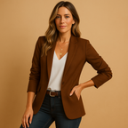 Fitted Blazer with One Button for Women