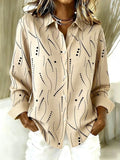 Kaylene™ | Relaxed Artistic Pattern Everyday Blouse