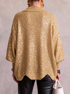Karina - Oversized Collared Button Cardigan