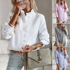 AURORA RUFFLE LONG SLEEVE SHIRT