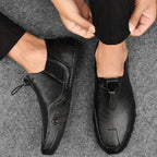 LORENZO GENUINE LEATHER SLIP-ONS