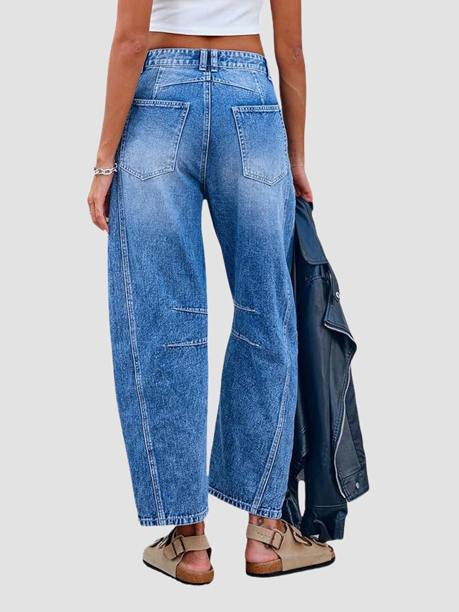 Lidia - Dżinsy Luźne Flare