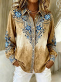 Tucson™ | Vintage Western Floral Button Blouse