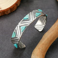 Vintage Bohemian Tribal Turquoise Bangle Bracelet
