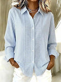 Norelle™ | Casual Striped Button Front Blouse